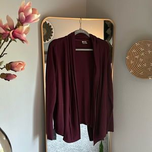 Jockey Burgundy Cardigan Sz L